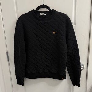 TenTree Quilted Sweatshirt Size Small Black 10 Tree